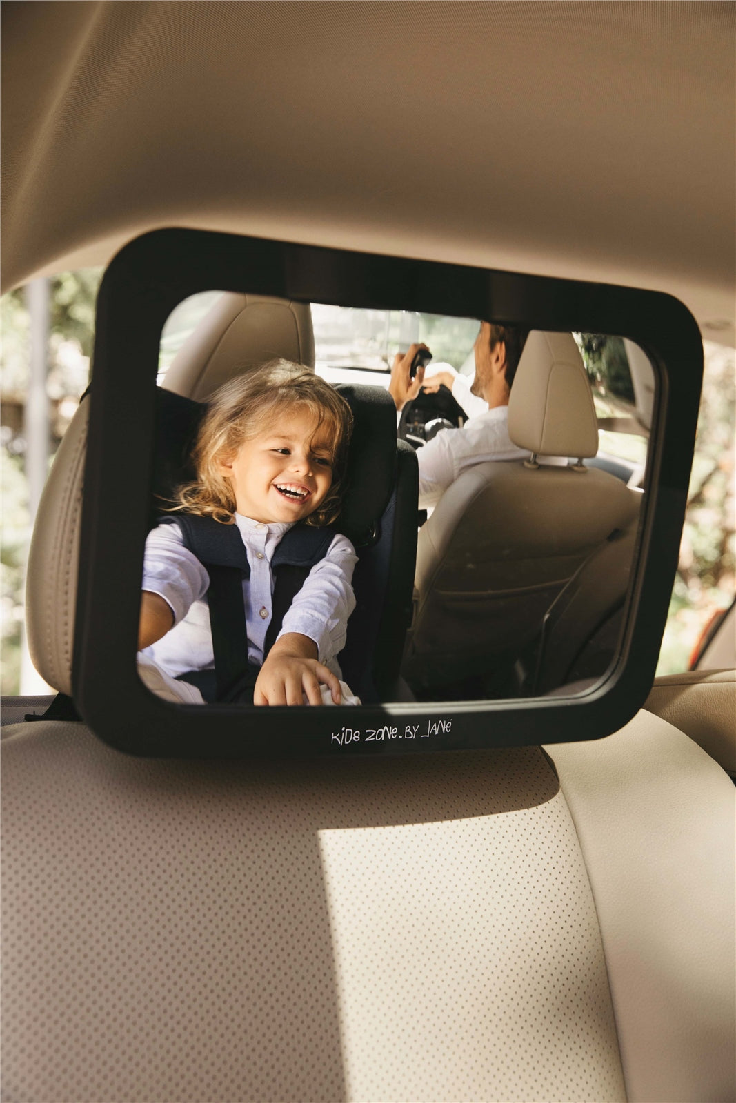 Jane Check Up LED Backseat Mirror with Remote Control – Dual LED, 360° Adjustable