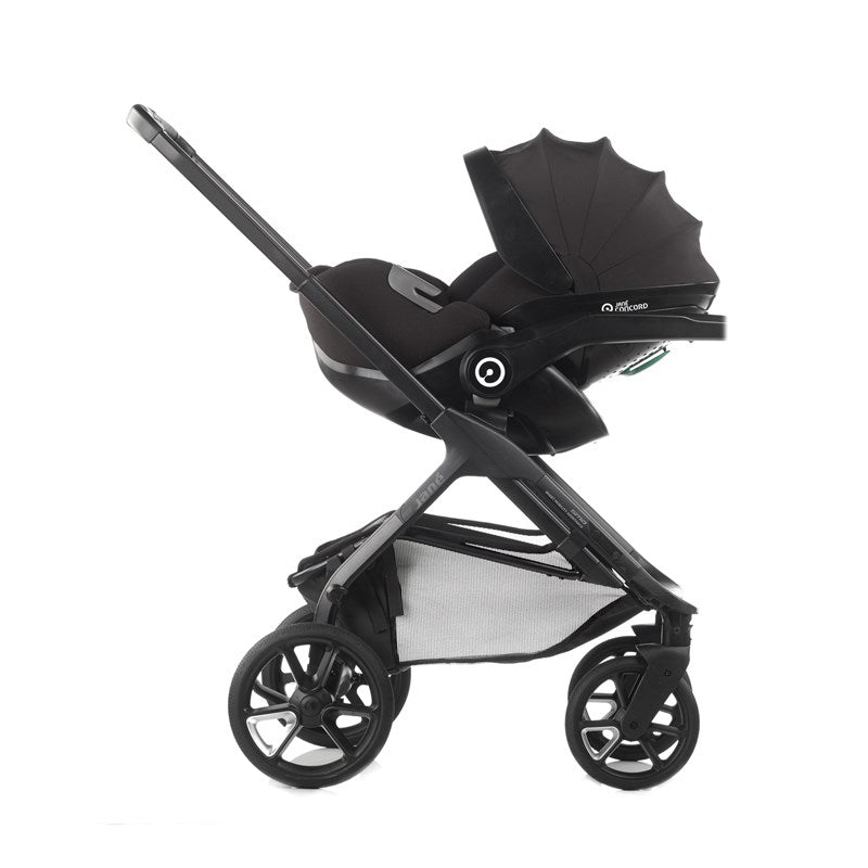 Jane Kombibaby Lie-Flat Infant Car Seat, i-Size 40-87 cm, 0-18m, Matt Black