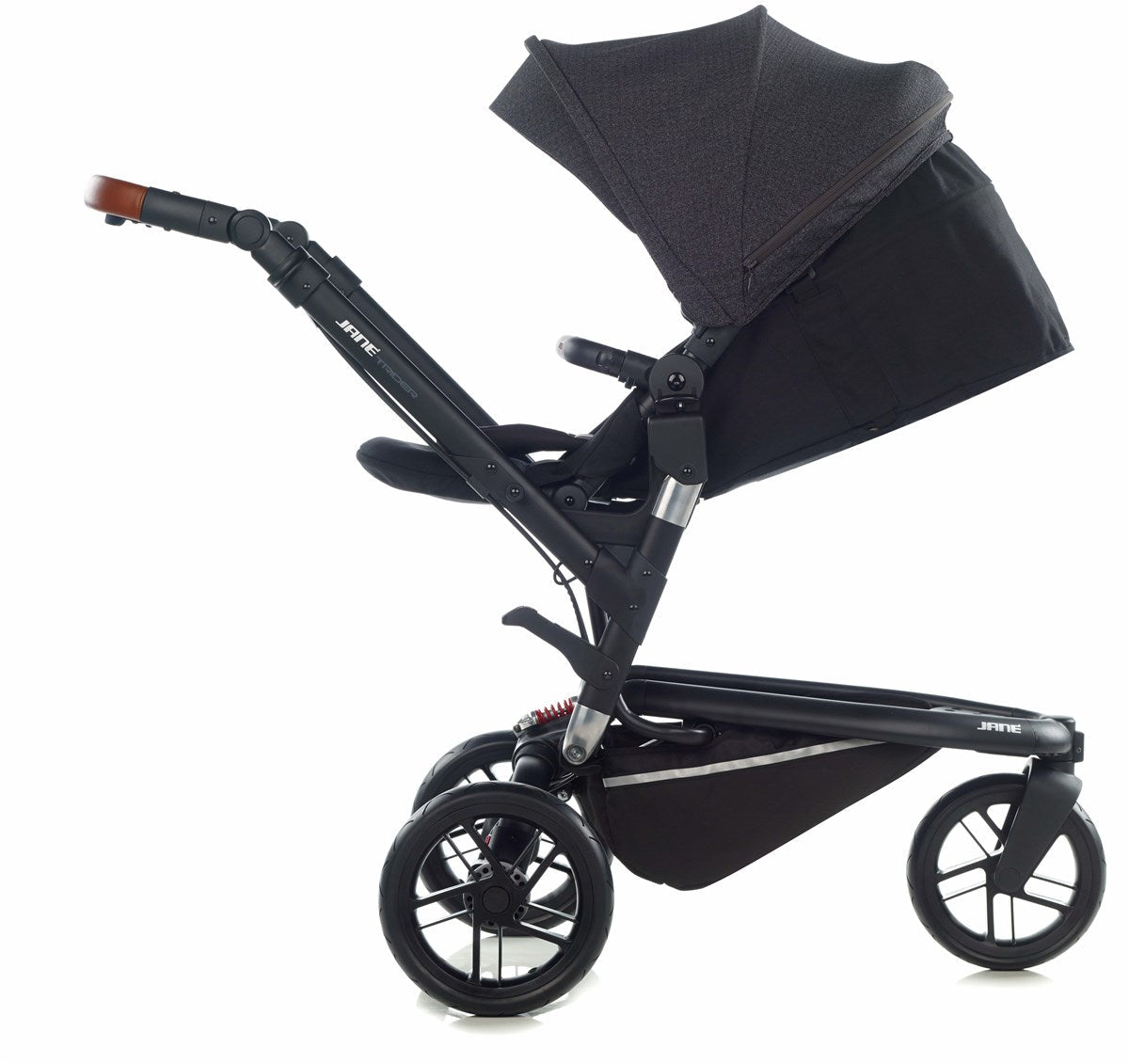 JanƩ Trider Travel System Bundle with Transporter Plus & Koos R1 i-Size Car Seat, Black