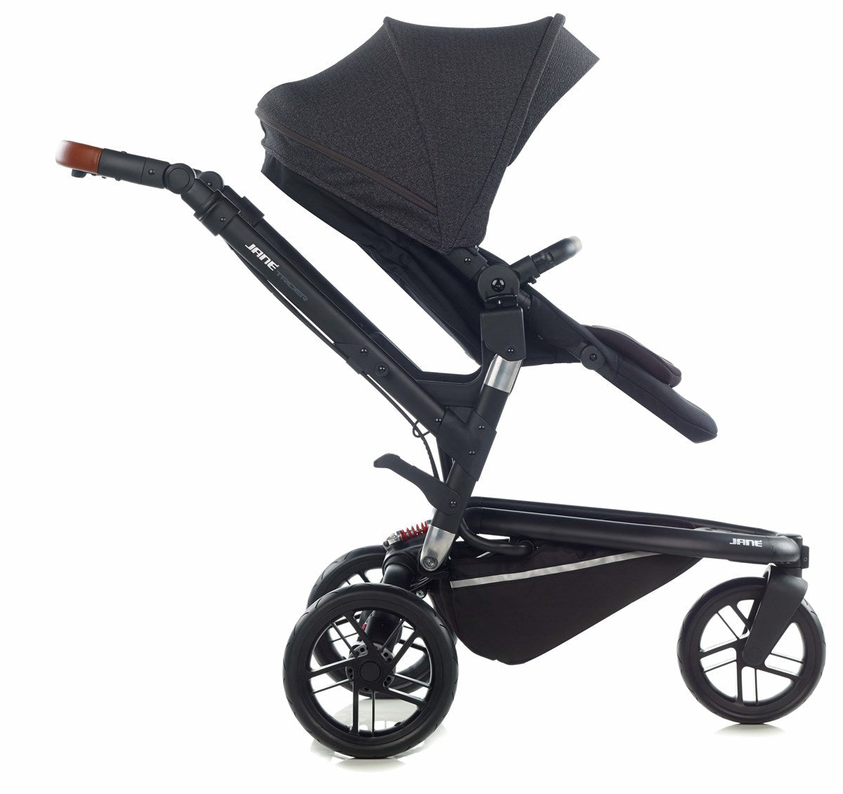 JanƩ Trider Travel System Bundle with Transporter Plus & Koos R1 i-Size Car Seat, Black