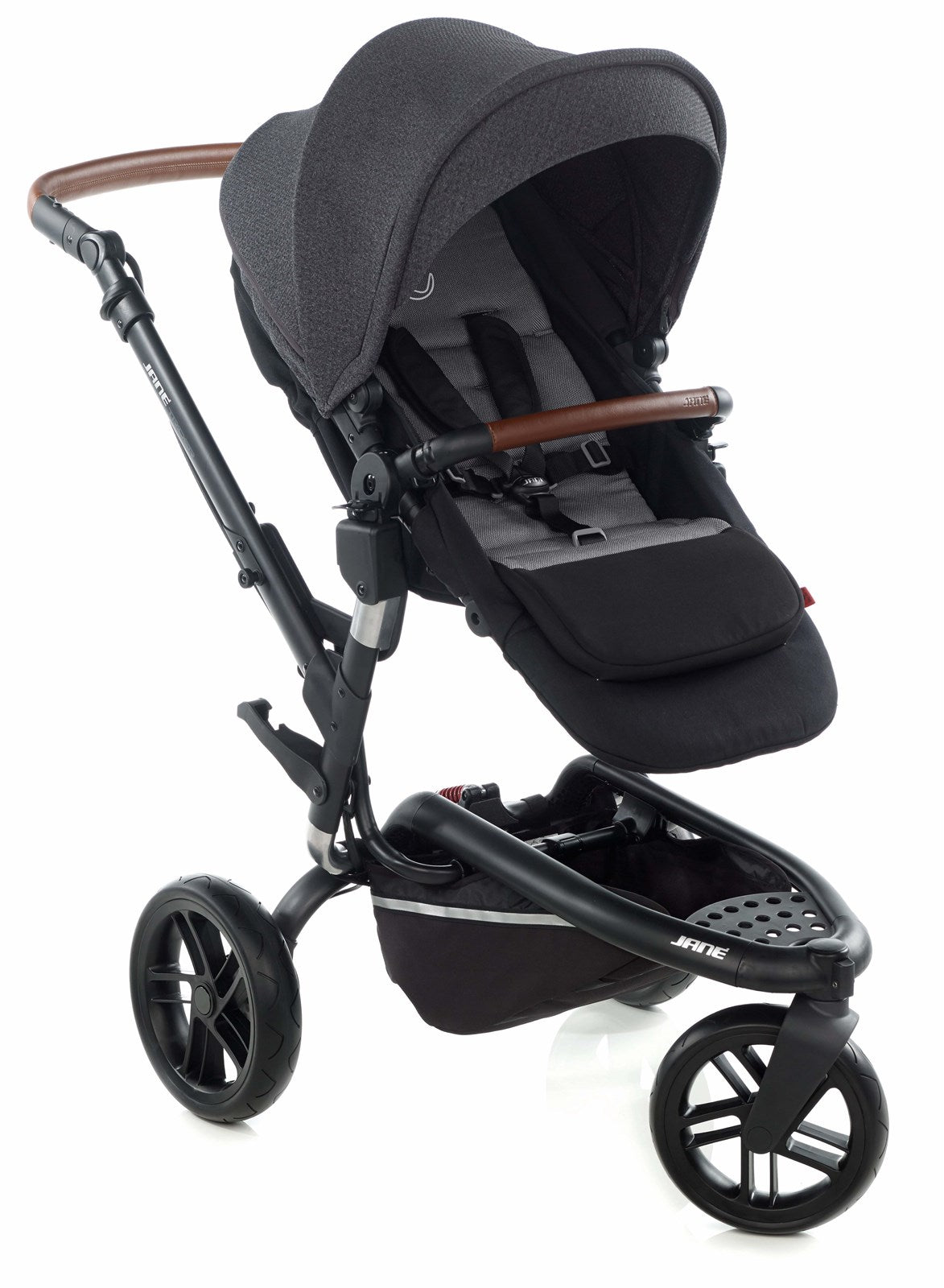Jané Trider + Transporter Plus Carrycot, Cold Black