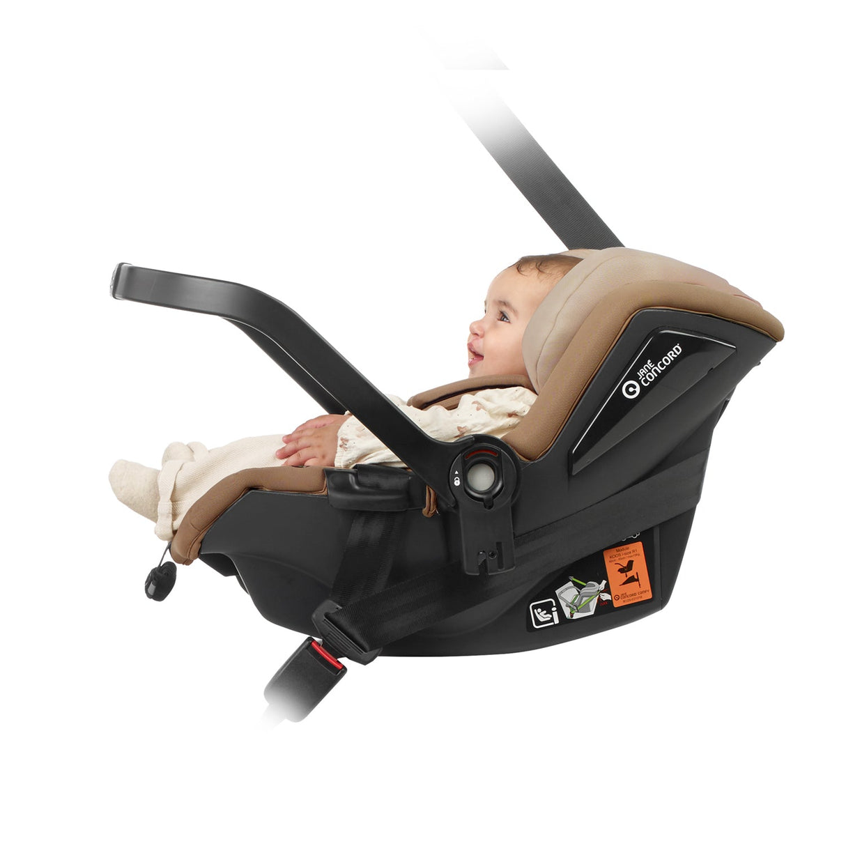 Jané Trider Travel System Bundle with Transporter Plus & Koos R1 i-Size Car Seat, Sand