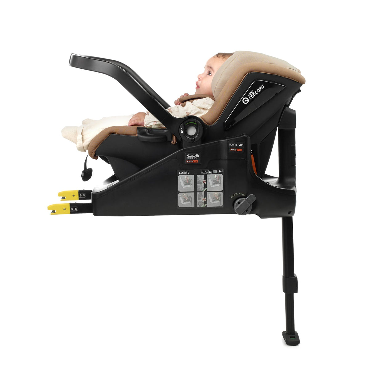 JanƩ Trider Travel System Bundle with Transporter Plus & Koos R1 i-Size Car Seat, Black