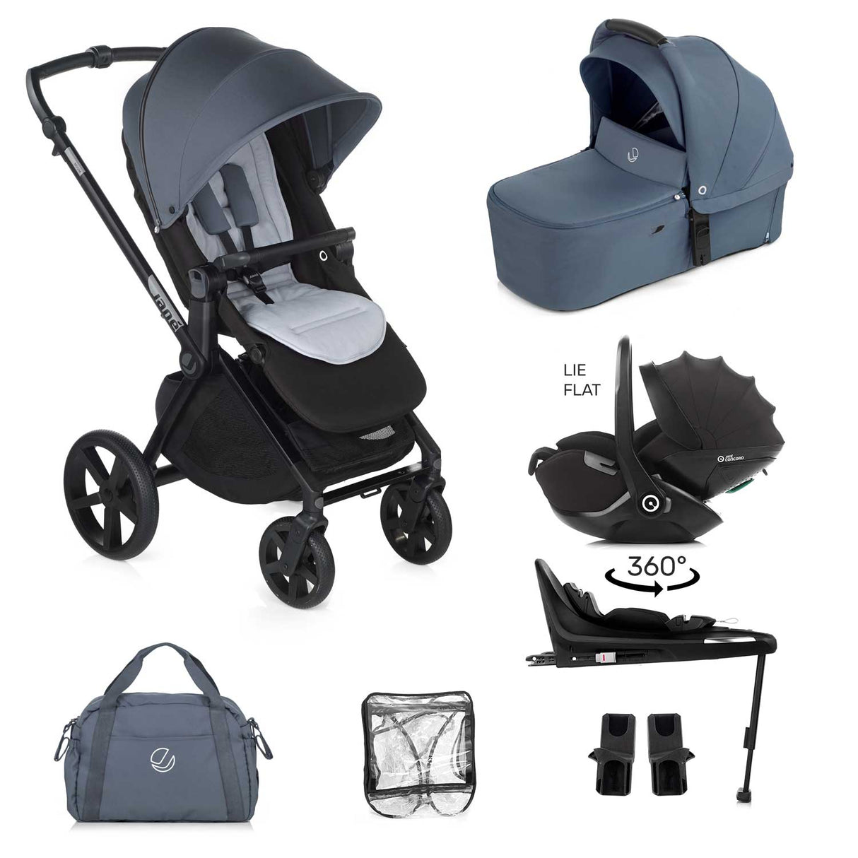 Jane Muum-4 Kombibaby 360 Lie-Flat Car Seat Travel System