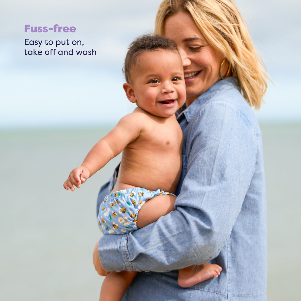 Reusable Swim Nappy in Busy Bees