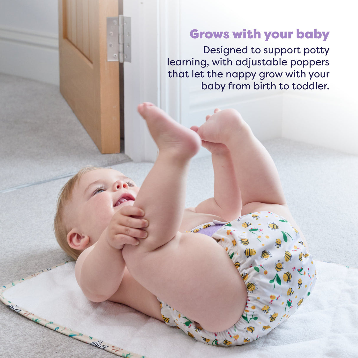 Revolutionary Reusable Nappy in Busy Bees