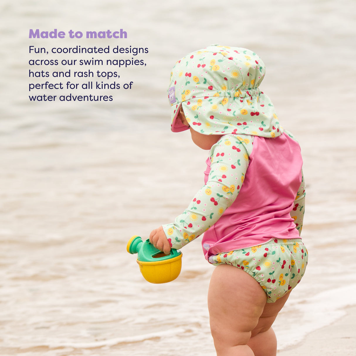 UPF 40+ Soft and Gentle Protective Swim Rash Vest in Juicy Fruit