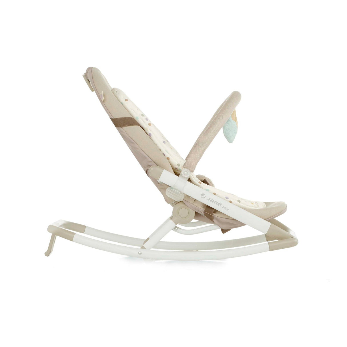 Fold Hammock Baby Rocker with Toy Arch & Reversible Newborn Cushion, Sesame