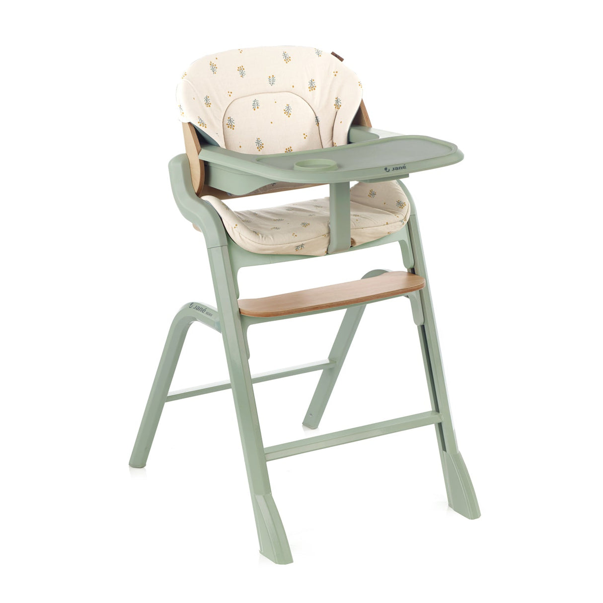 Jane Noah Highchair – Convertible Beechwood Chair from 6 Months to Adulthood, Botanic