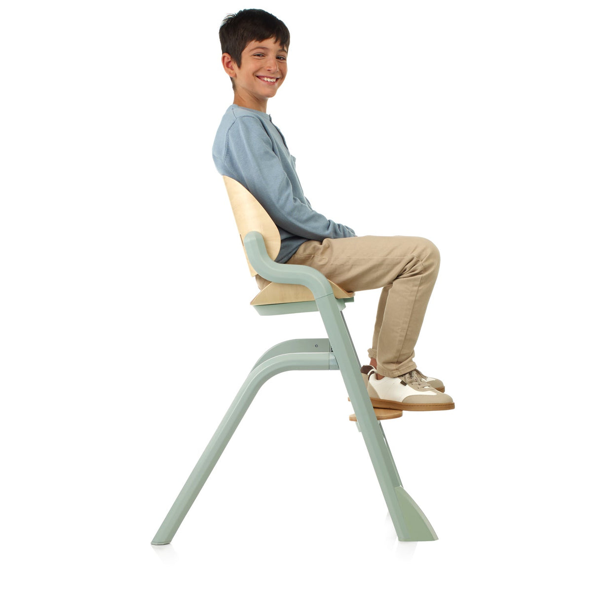 Jane Noah Highchair + Rocker Kit for Newborns – Convertible Beechwood Chair from birth to Adulthood, Pale