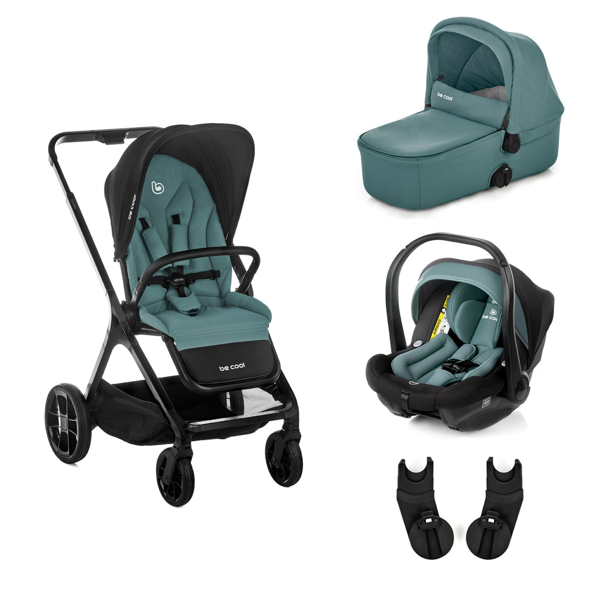 Be Cool Kombo Trio: Pushchair + Carrycot + i-Size Travel Carrier Car Seat