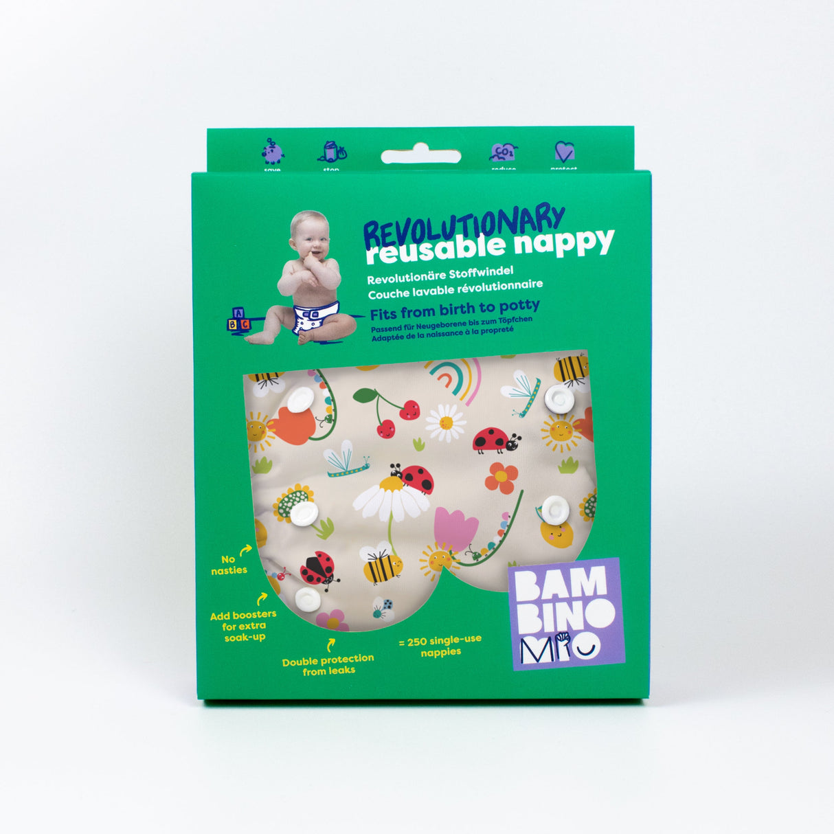 Revolutionary Reusable Nappy in Sunshine Friends
