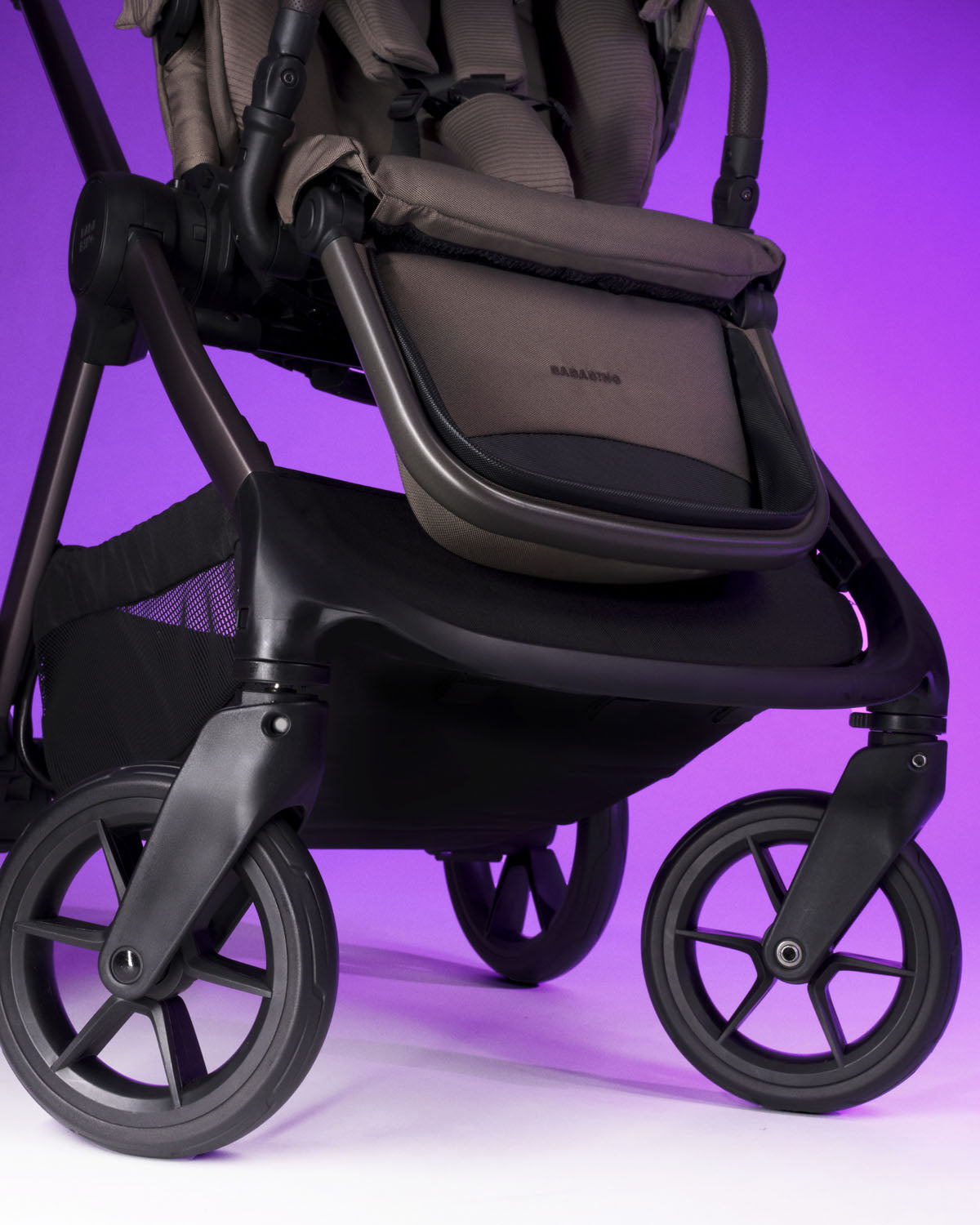 Bababing 16pc Raffi MK11 Home & Travel System Bundle with Spin Car Seat & Base - Minky