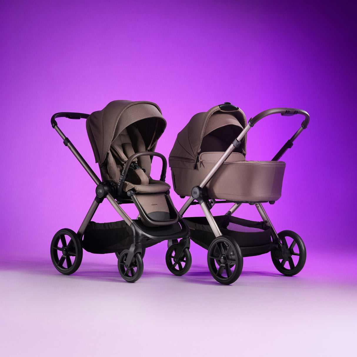 Bababing 16pc Raffi MK11 Home & Travel System Bundle with Spin Car Seat & Base - Minky