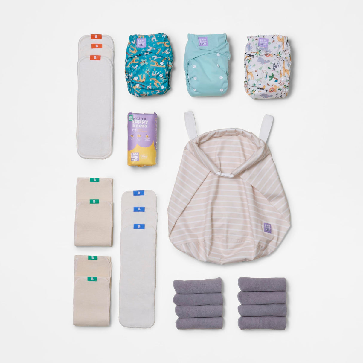 The Nighttime Reusable Nappy Bundle in Wild Life
