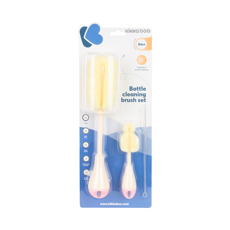 Kikka Boo Bottle Brush Set Pink 3Pk