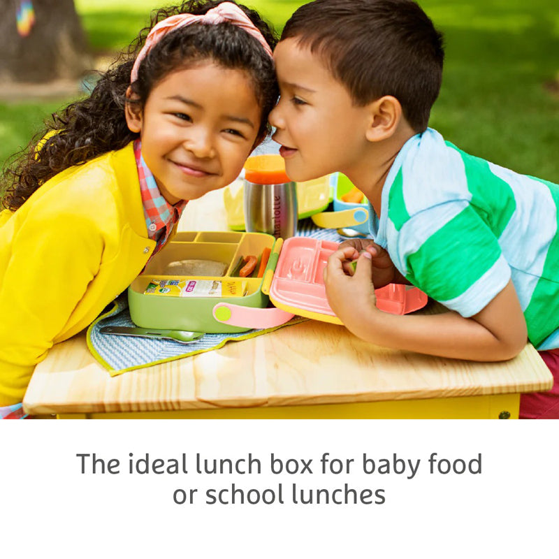 Munchkin Lunch Bento Box With Utensils Pink