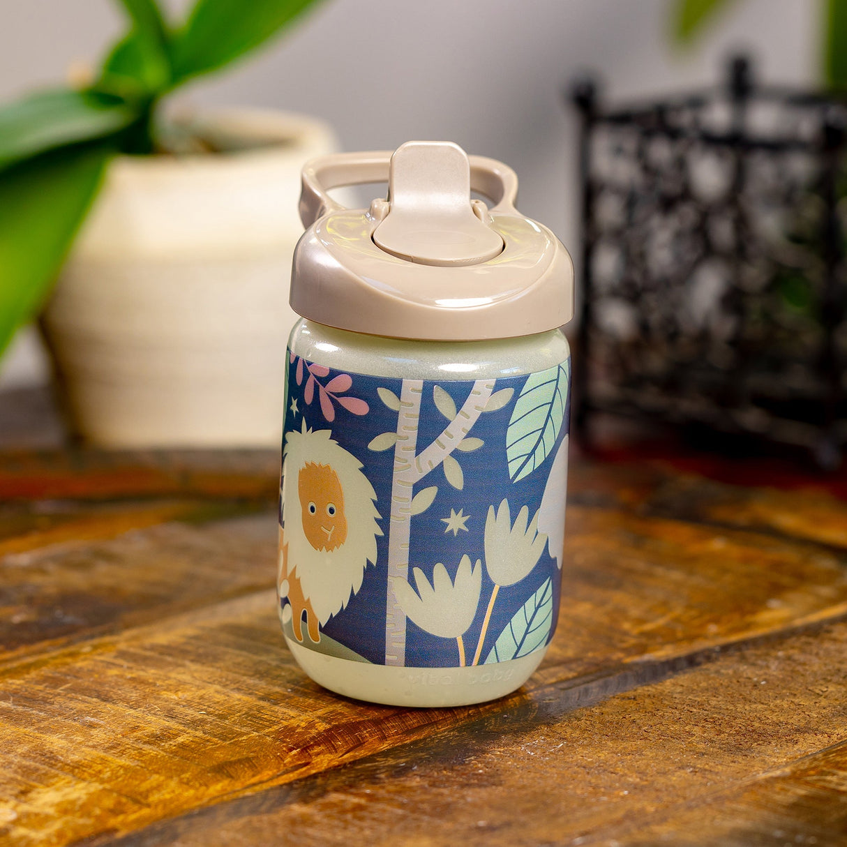 Vital Baby Hydrate Sippy Straw Glow in the Dark Woodland Glow 350ml