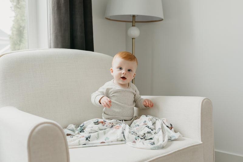 Copper Pearl Knitted Swaddle Blanket Jo
