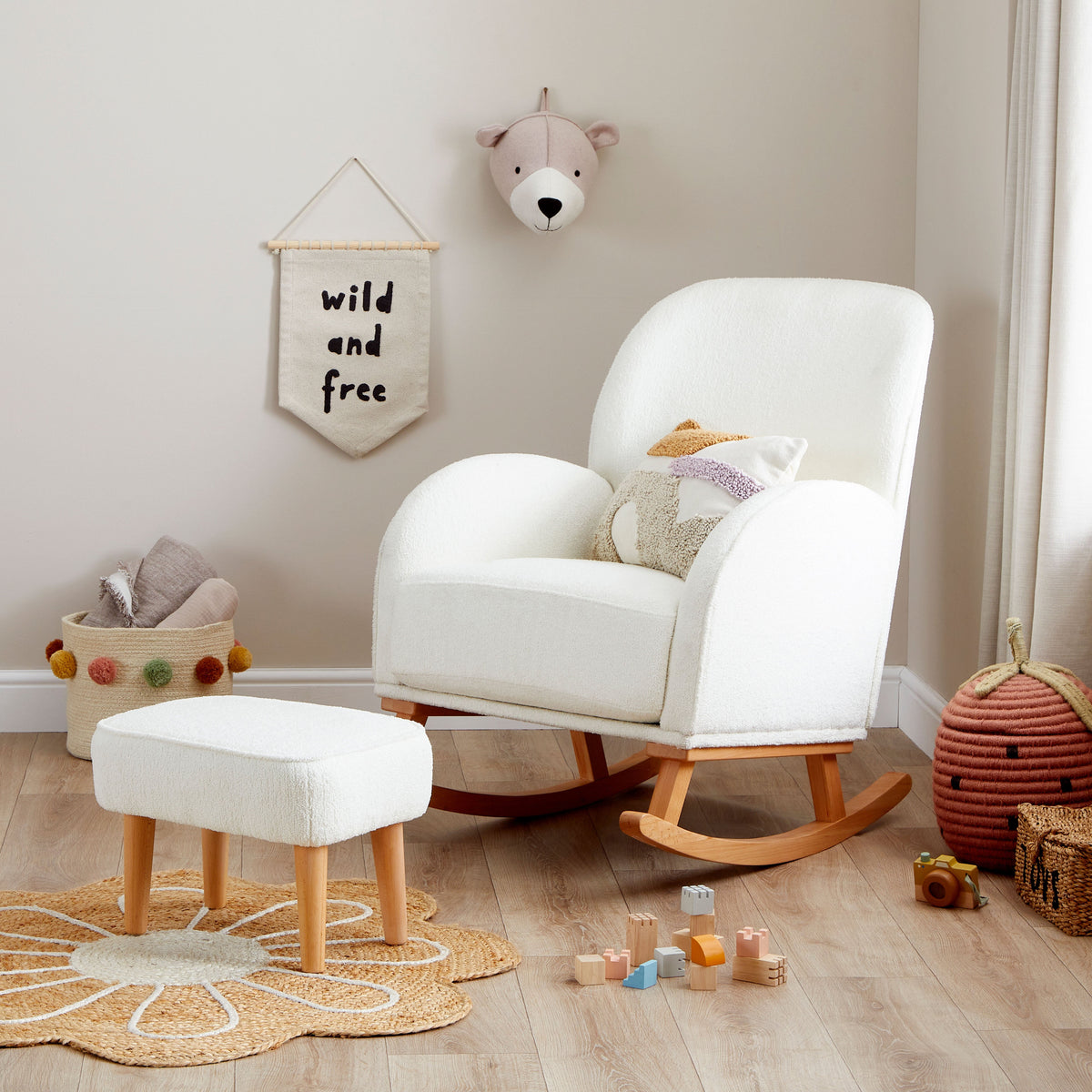 Babymore Caro Complete Nursery Bundle - White