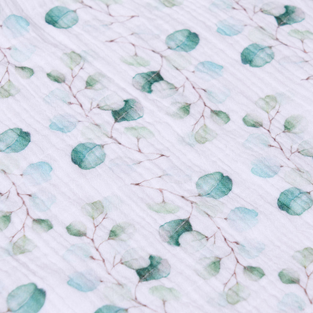 Obaby Muslin Fitted Sheet 140cm x 70cm - Eucalyptus