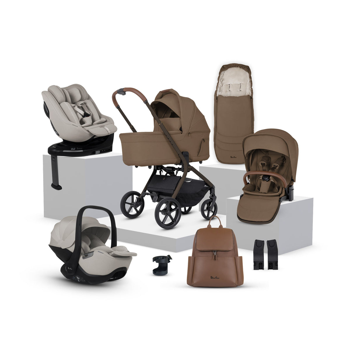 Silver Cross Breez Ultimate 360 Family Car Seat Bundle - Maple
