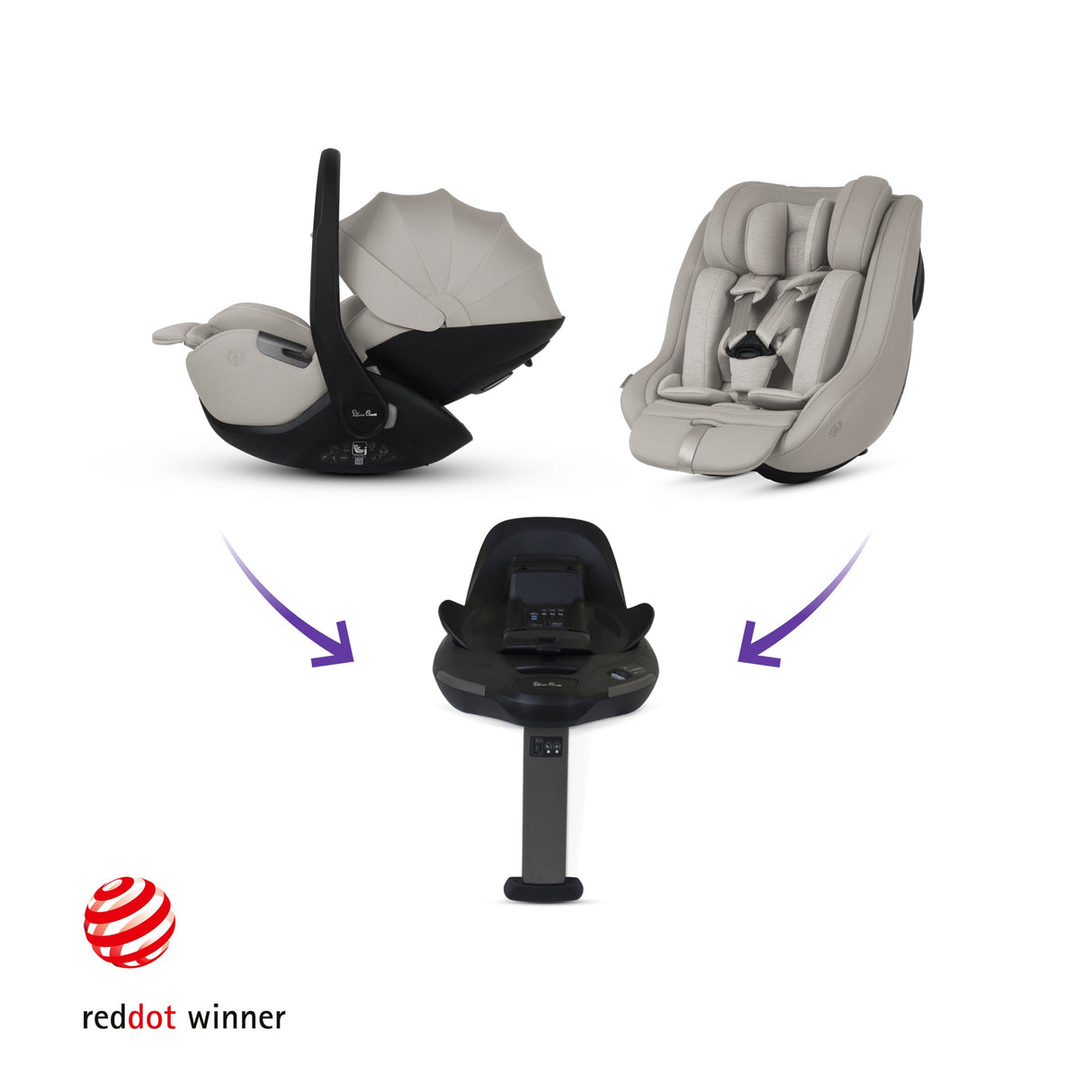Silver Cross Breez Ultimate 360 Family Car Seat Bundle - Maple