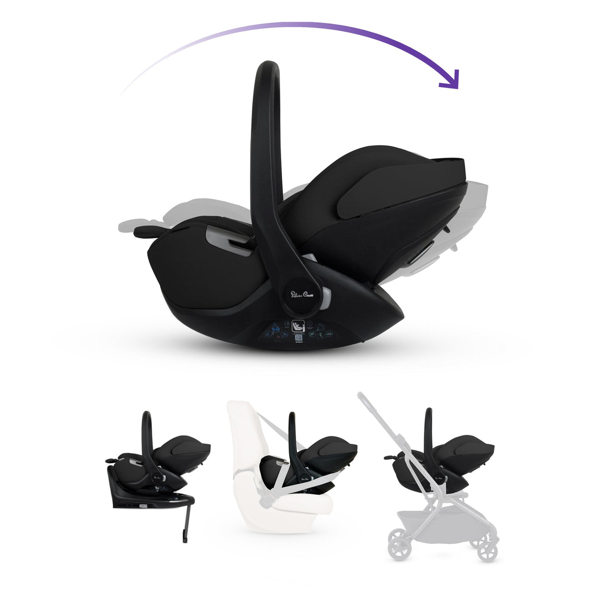 Silver Cross Breez Ultimate 360 Family Car Seat Bundle - Pewter