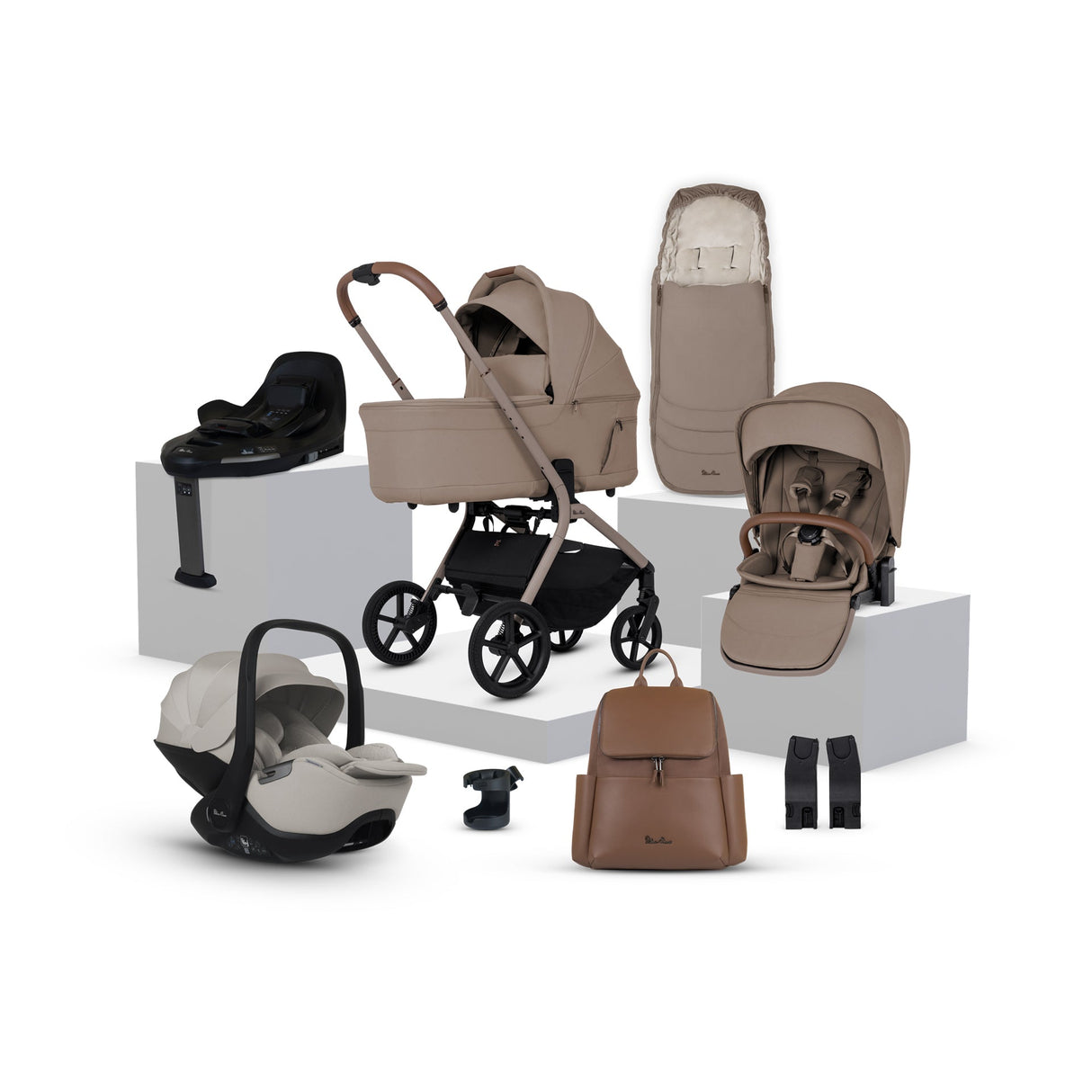 Silver Cross Breez Ultimate 360 Car Seat Bundle - Champagne