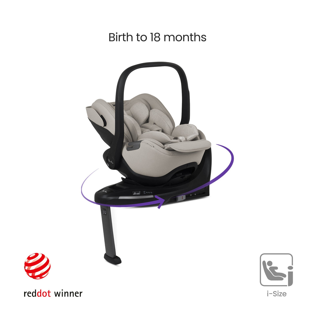 Silver Cross Breez Ultimate 360 Car Seat Bundle - Champagne