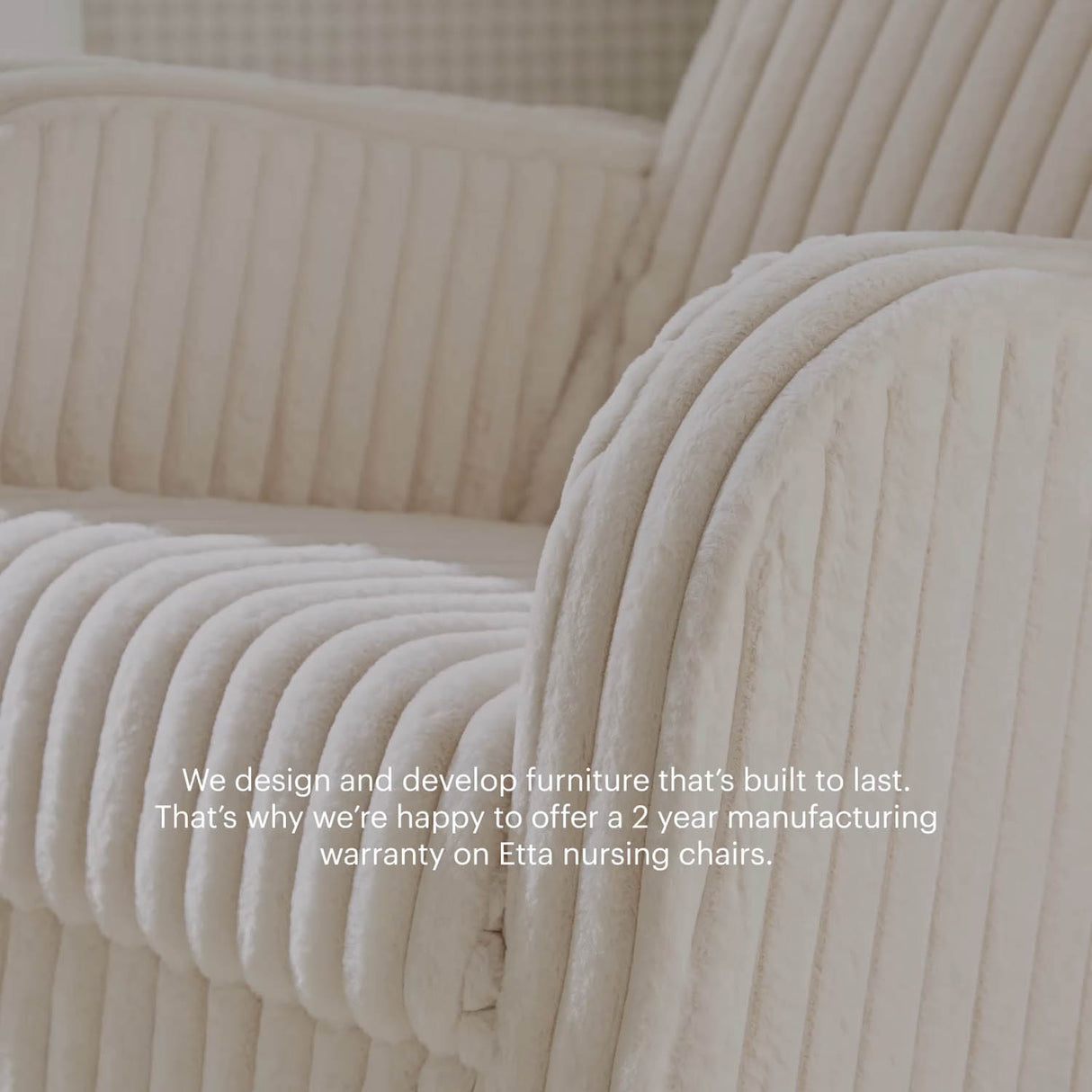 CuddleCo Etta Faux Fur Nursing Chair - Cream