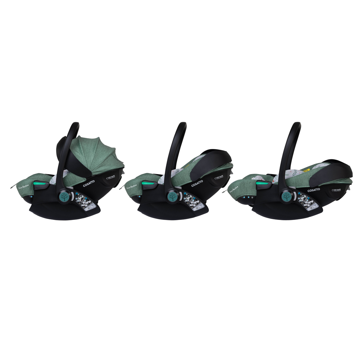 Cosatto Wow 3 All Stage Family Rotate & Recline 2 Base Bundle - Meadow