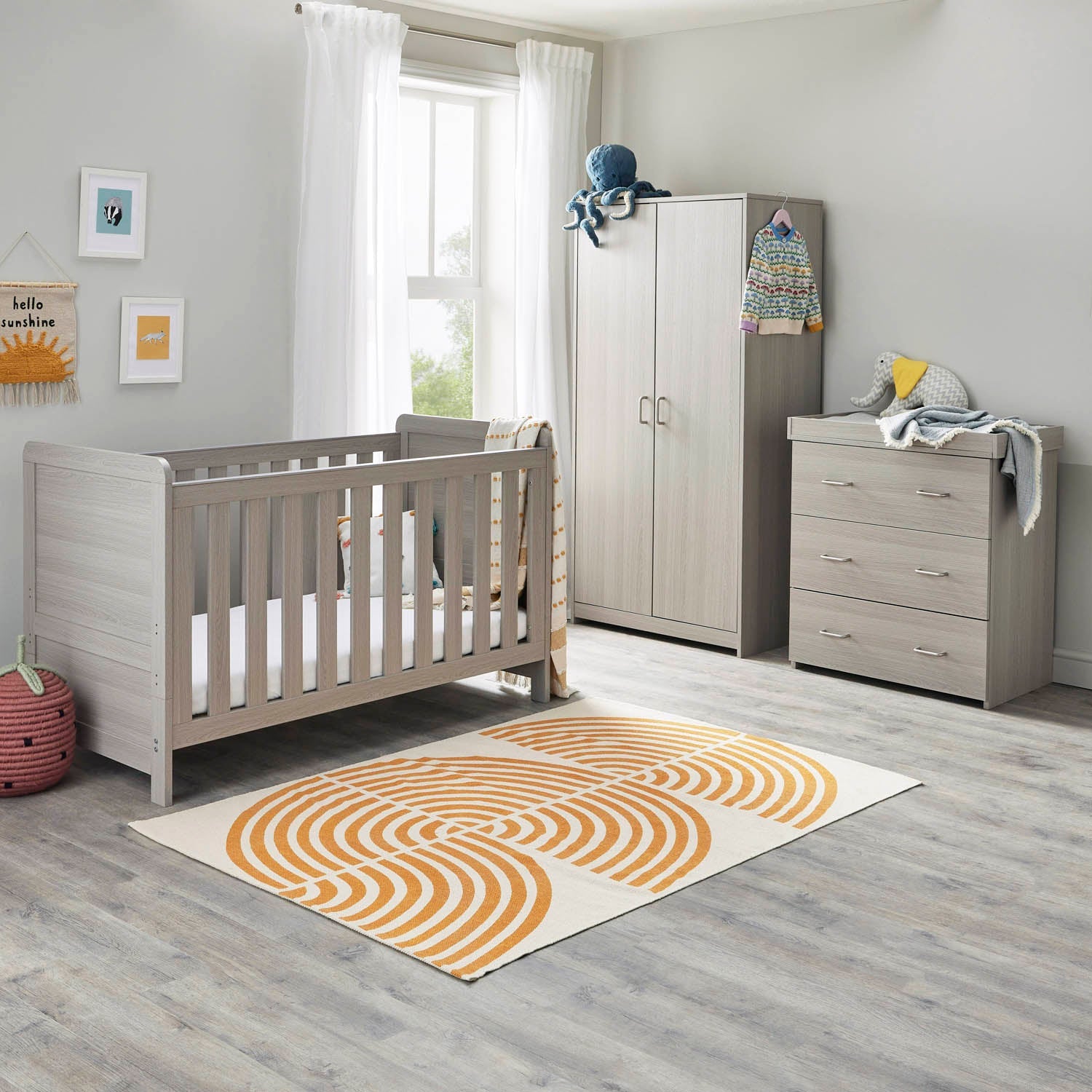 Babymore Caro Mini 3 Piece Room Set - Grey Wash