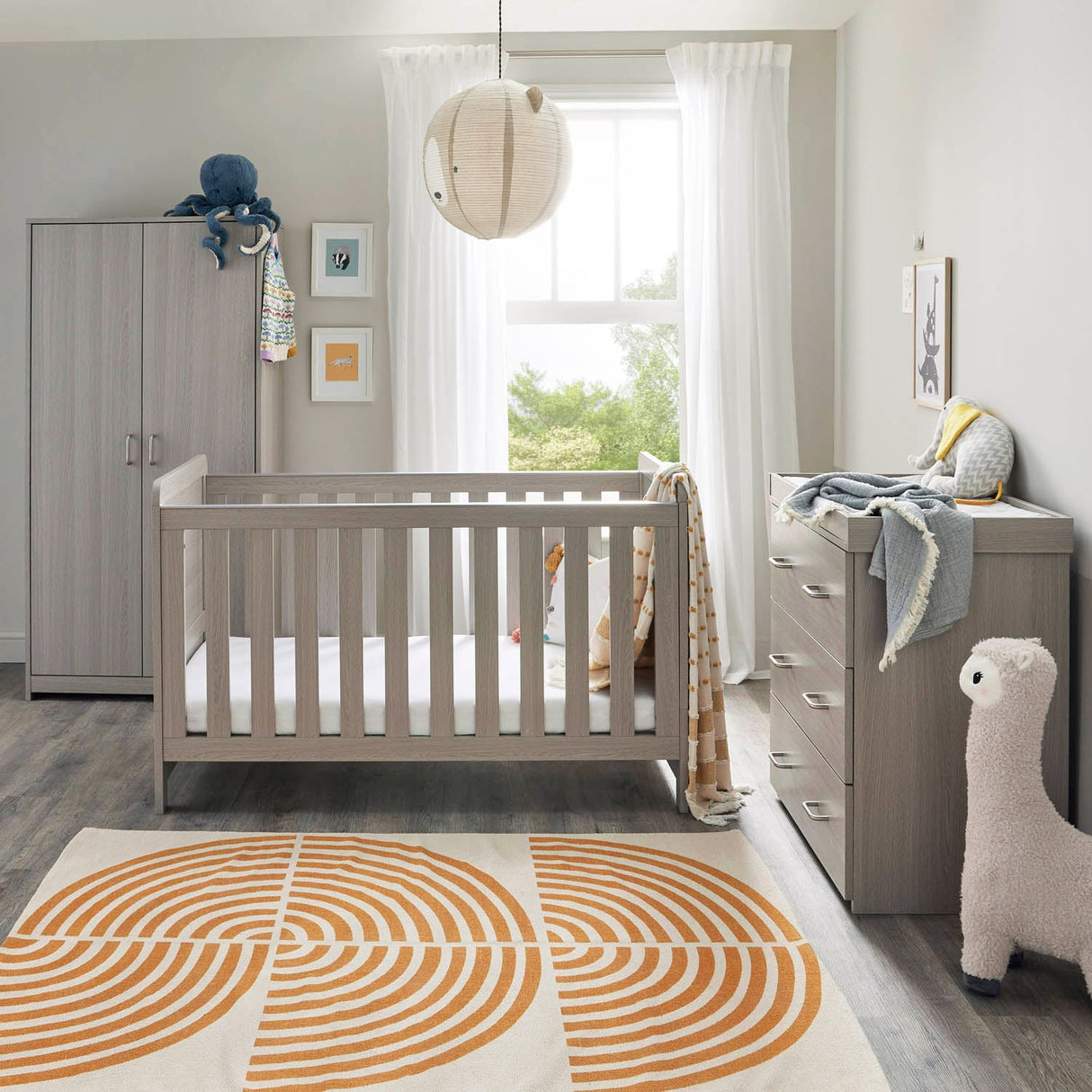 Babymore Caro Mini 3 Piece Room Set - Grey Wash