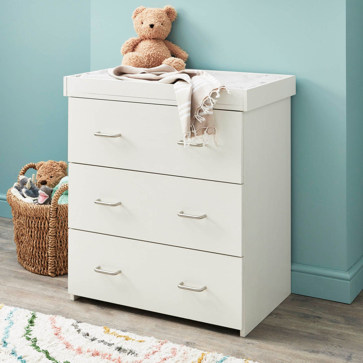 Babymore Caro Chest Changer - White Wash