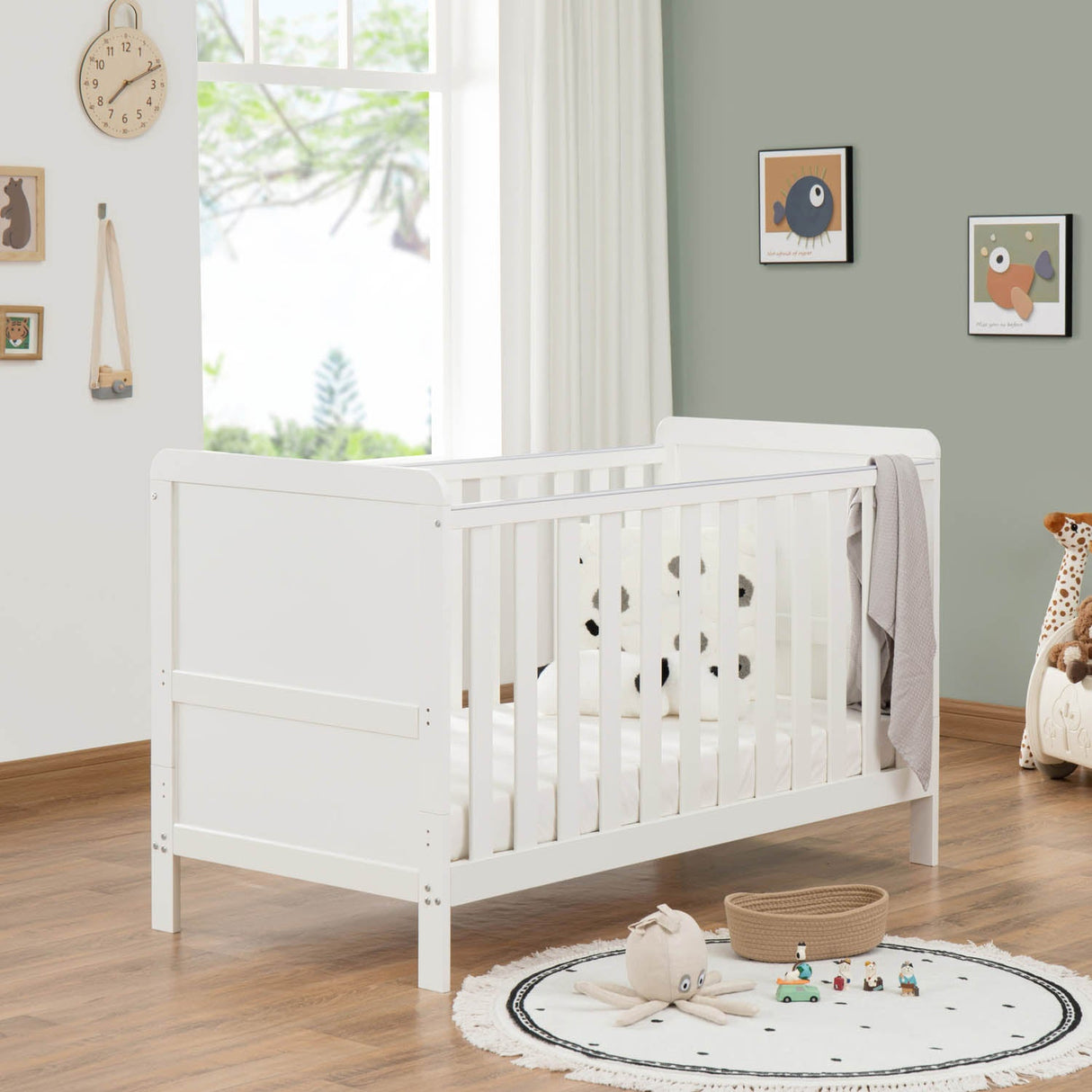 Babymore Caro Urban Cot Bed - White
