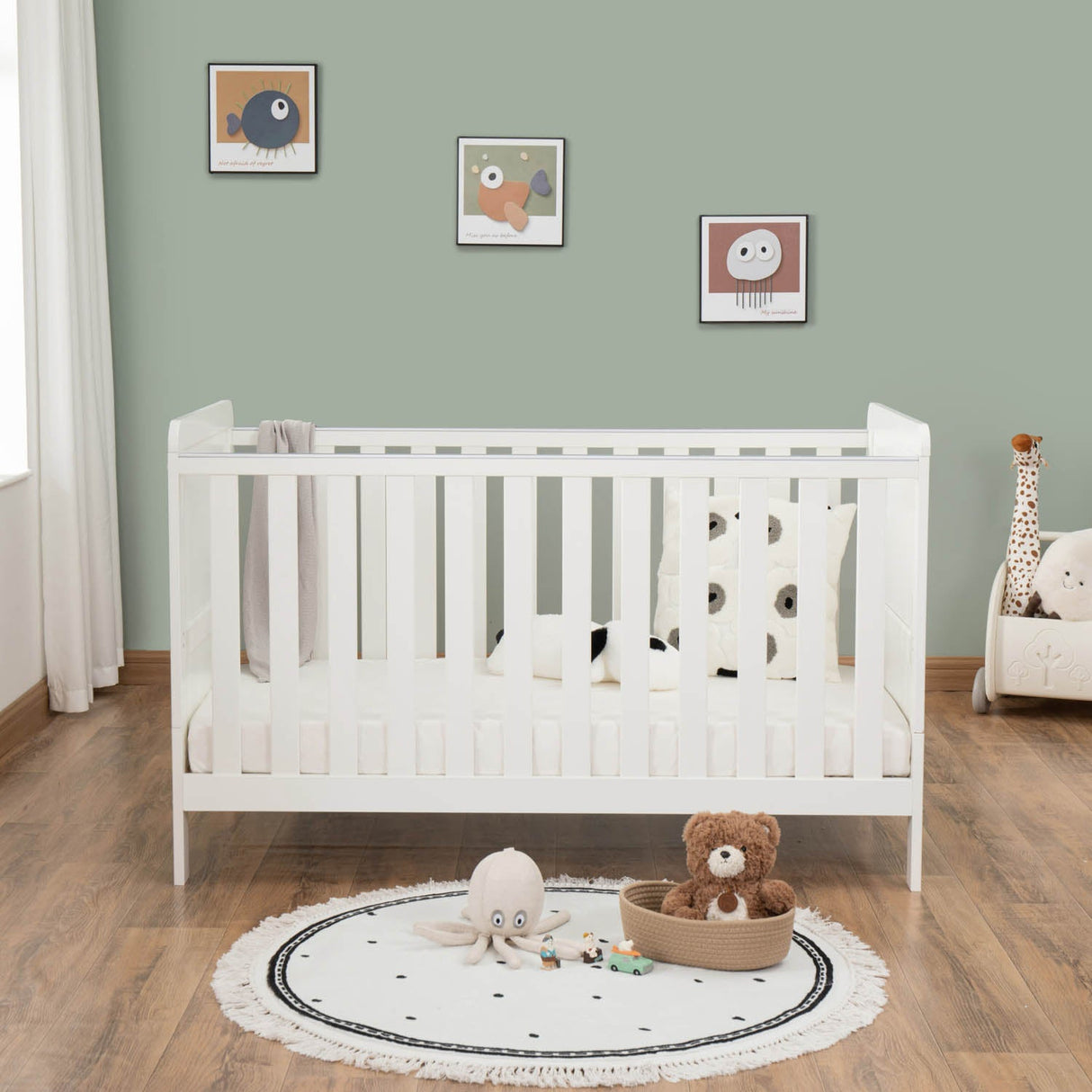 Babymore Caro Urban Cot Bed - White