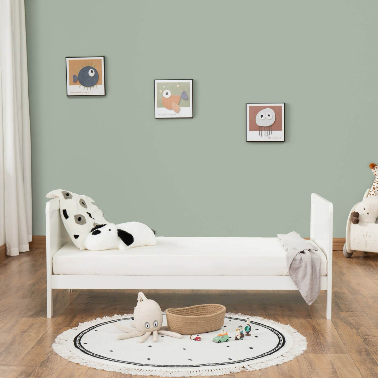 Babymore Caro Urban Cot Bed - White