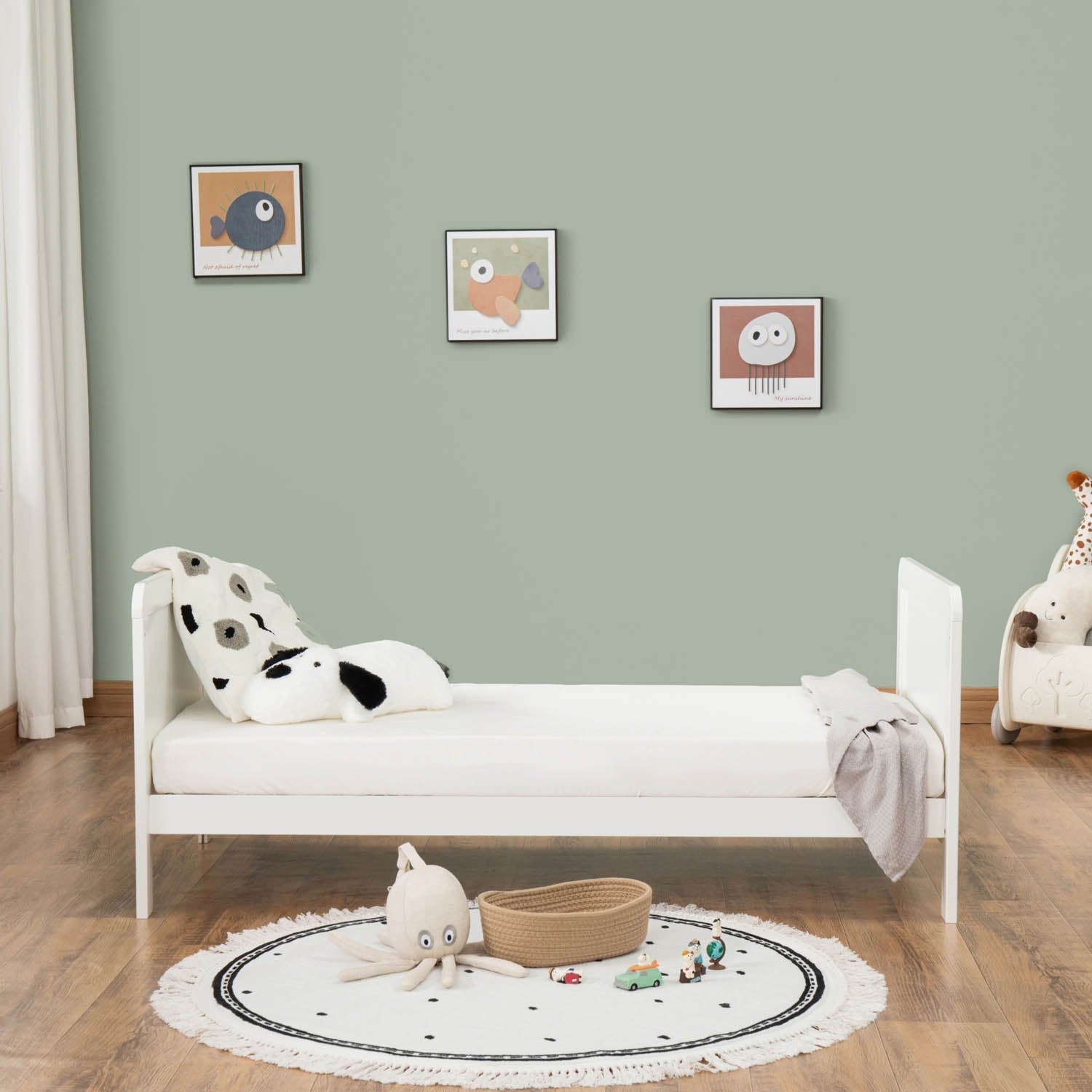 Babymore Caro Urban Cot Bed - White