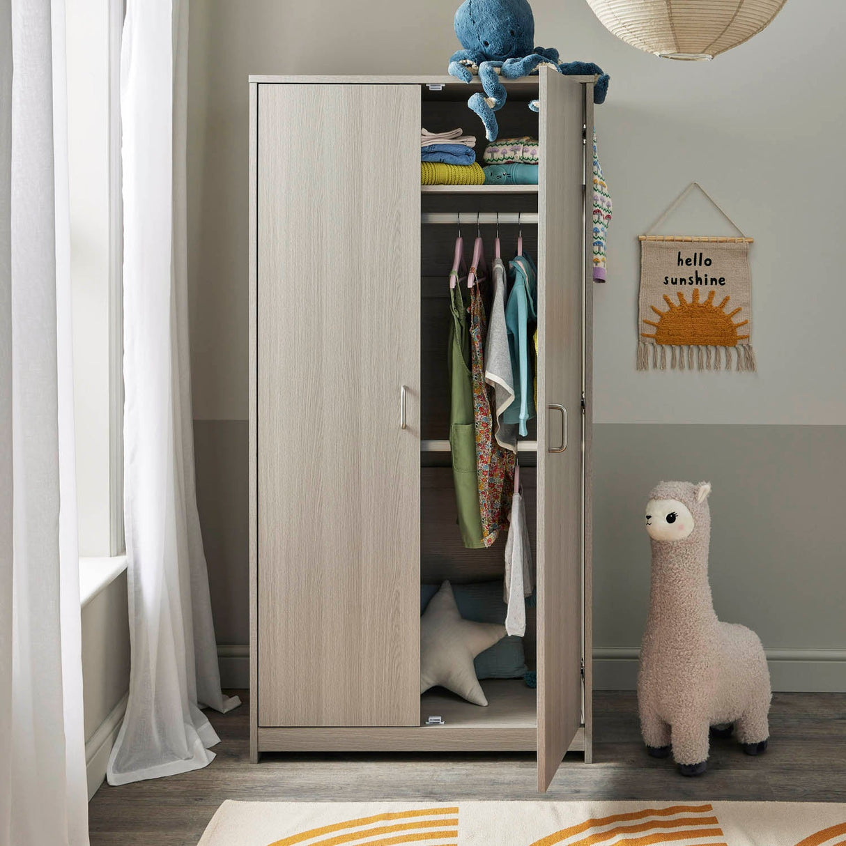 Babymore Caro Wardrobe - Grey Wash