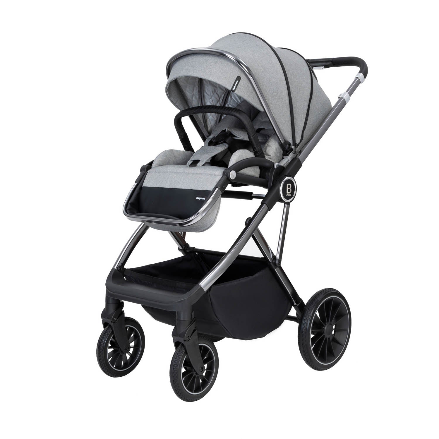Babymore Chia Pram & Pushchair - Pearl Grey