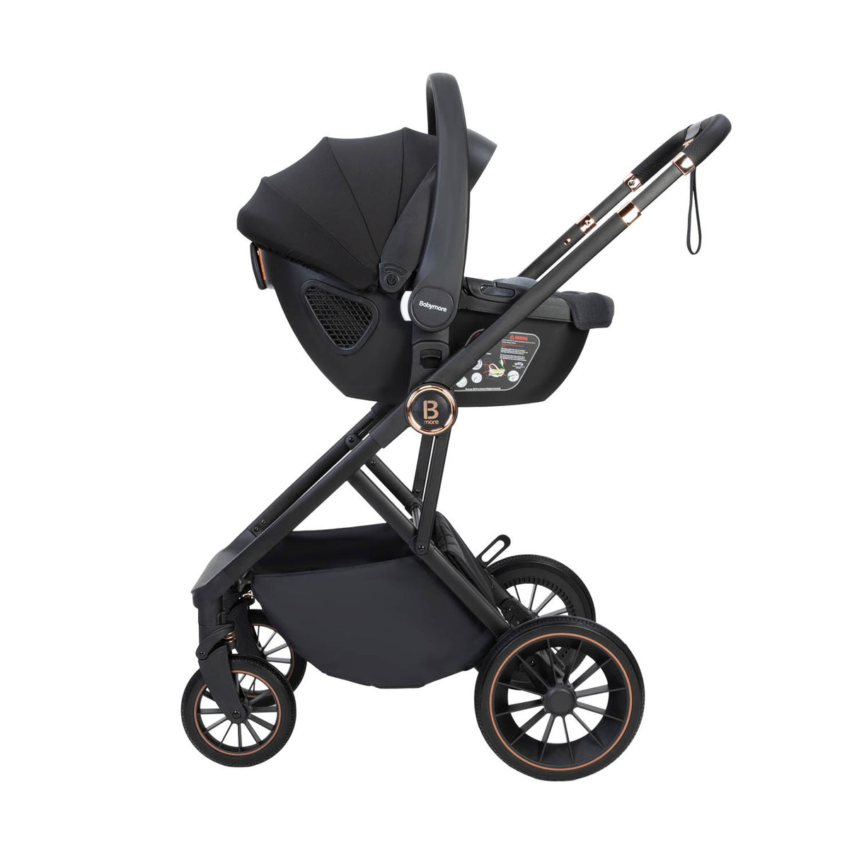 Babymore Chia Travel System + Coco Car Seat & Base - Midnight Blue