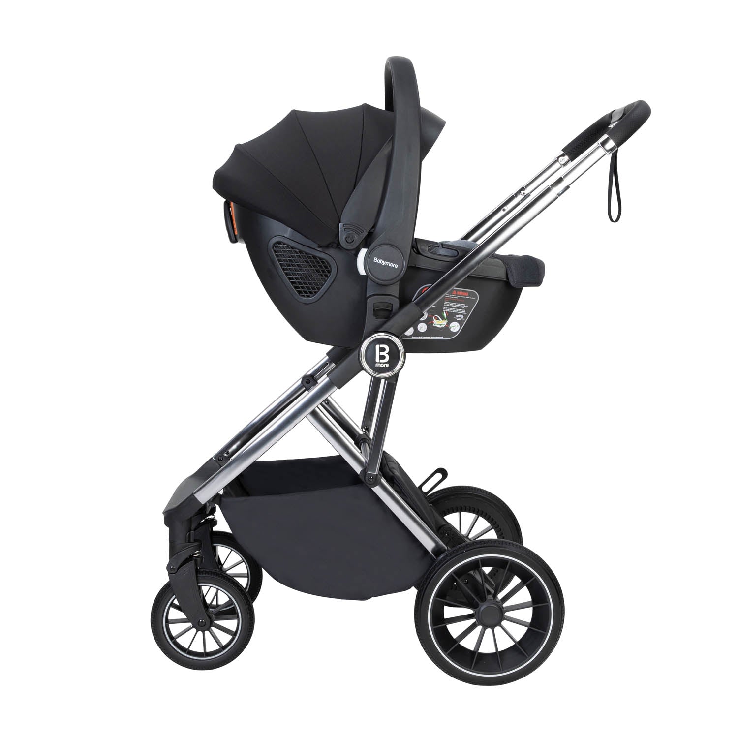Babymore Chia Travel System + Coco Car Seat & Base - Pearl Grey
