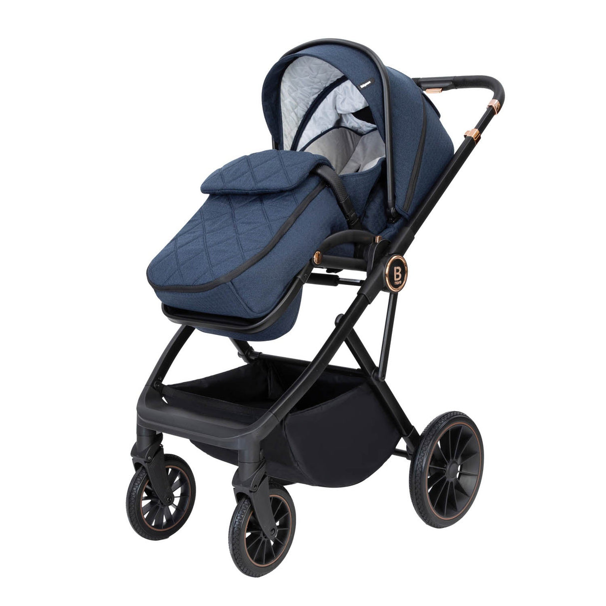Babymore Chia Travel System + Pecan Car Seat - Midnight Blue