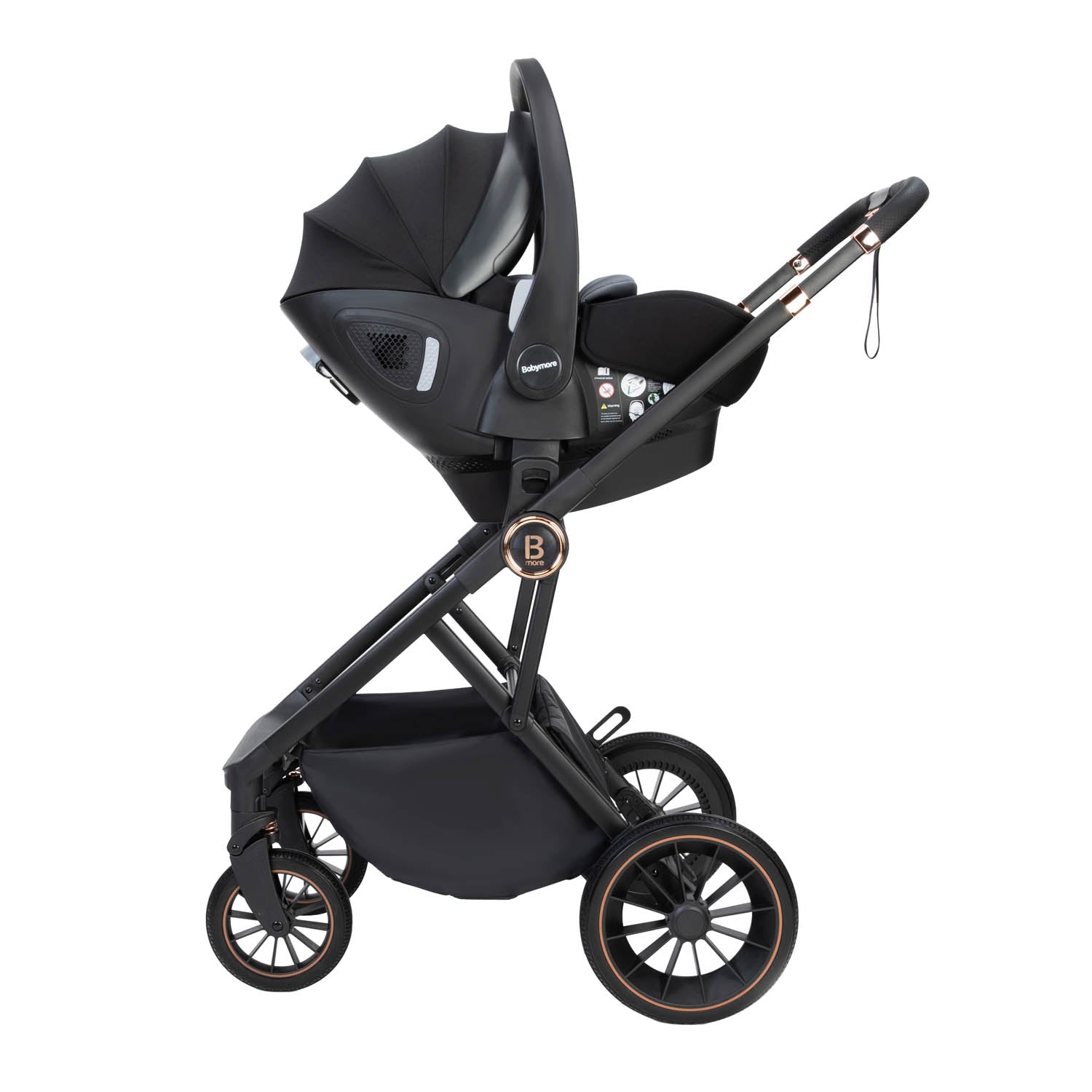 Babymore Chia Travel System + Pecan Car Seat - Midnight Blue