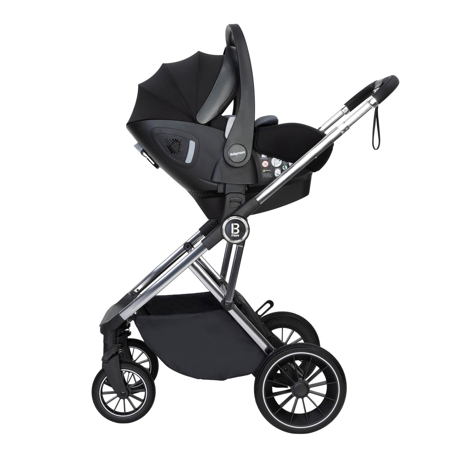 Babymore Chia Travel System + Pecan Car Seat - Pearl Grey
