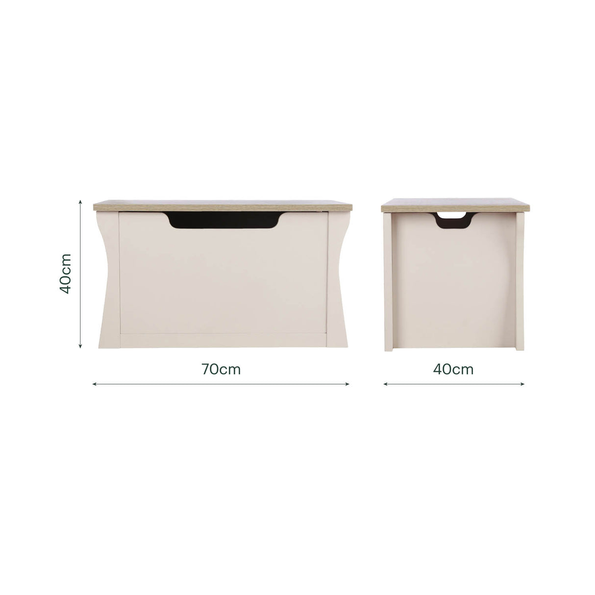 CuddleCo Clara Storage Box - Cashmere and Ash