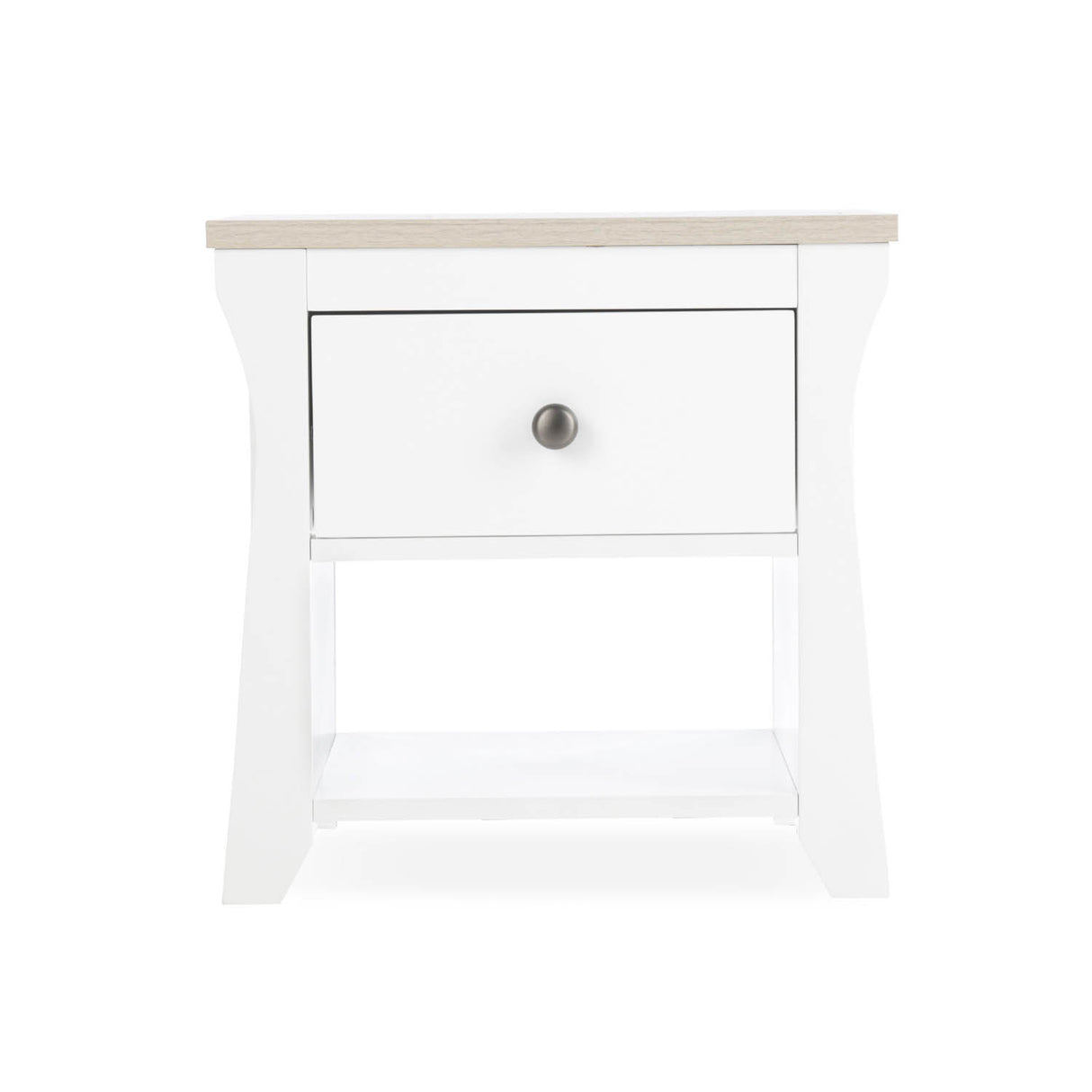 CuddleCo Clara Bedside Table - White and Ash