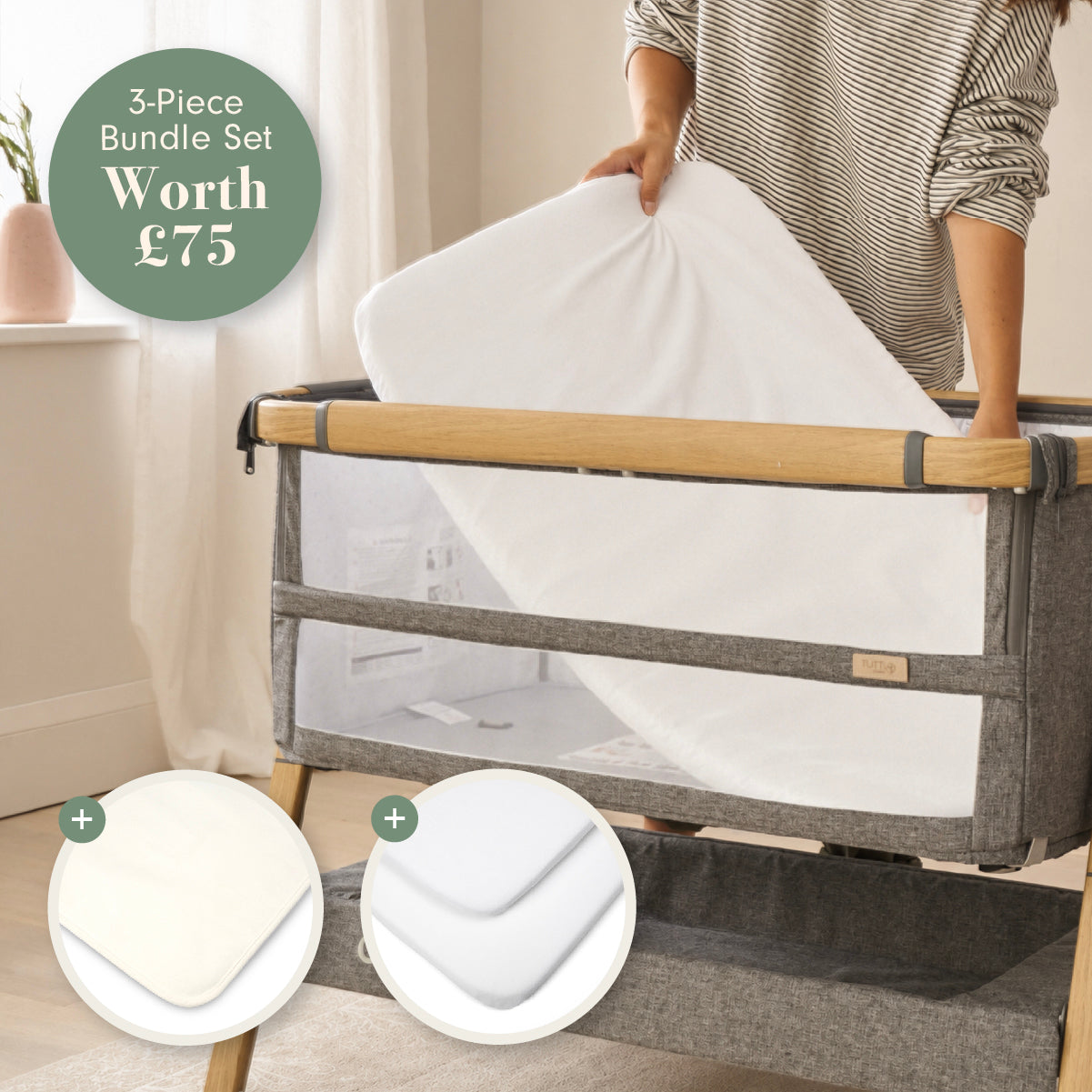 Tutti Bambini CoZee Essentials Mattress & Bedding Bundle