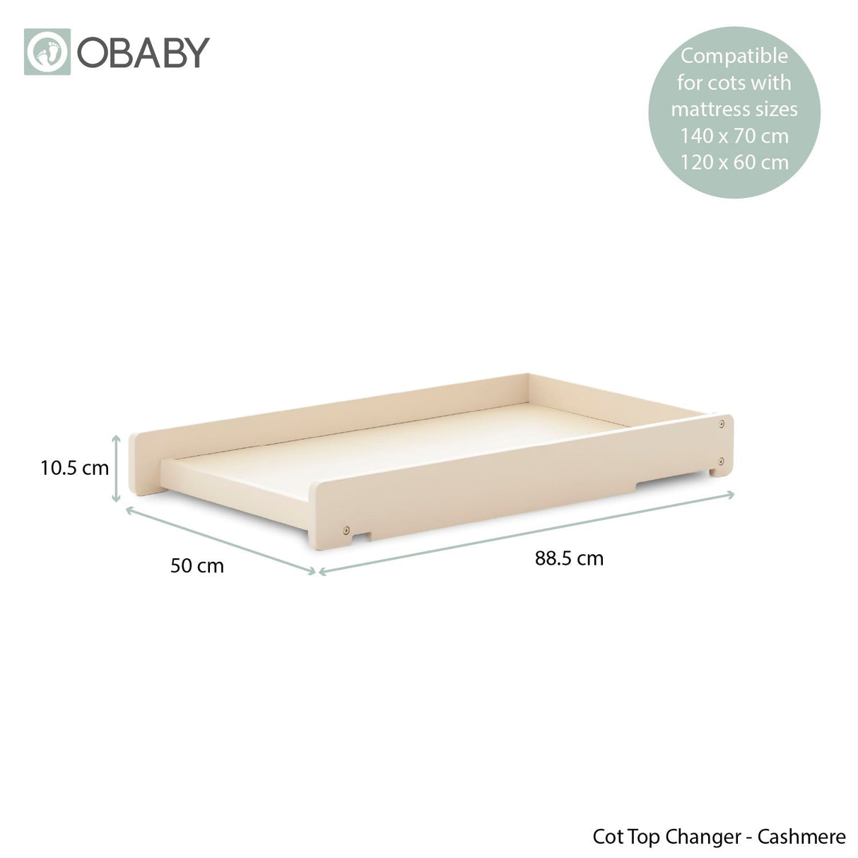 Obaby Cot Top Changer - Cashmere